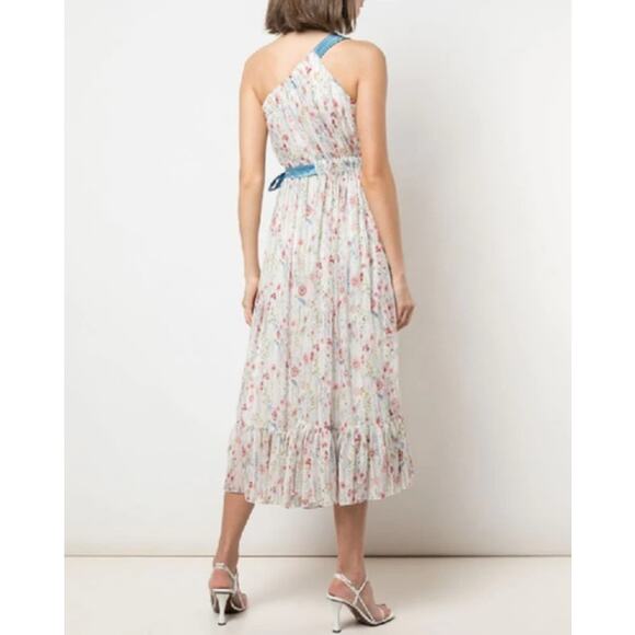 Alexis Floral Maxi Dress with Blue Accents - Picture 2 of 14